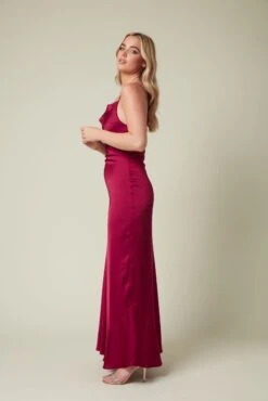 Satin Maxi Dress With Cowl Neck -Laceand Beads SkirtandStiletto1748 9fba85f4 60a5 4dd7 851c 04b82a55f8ce