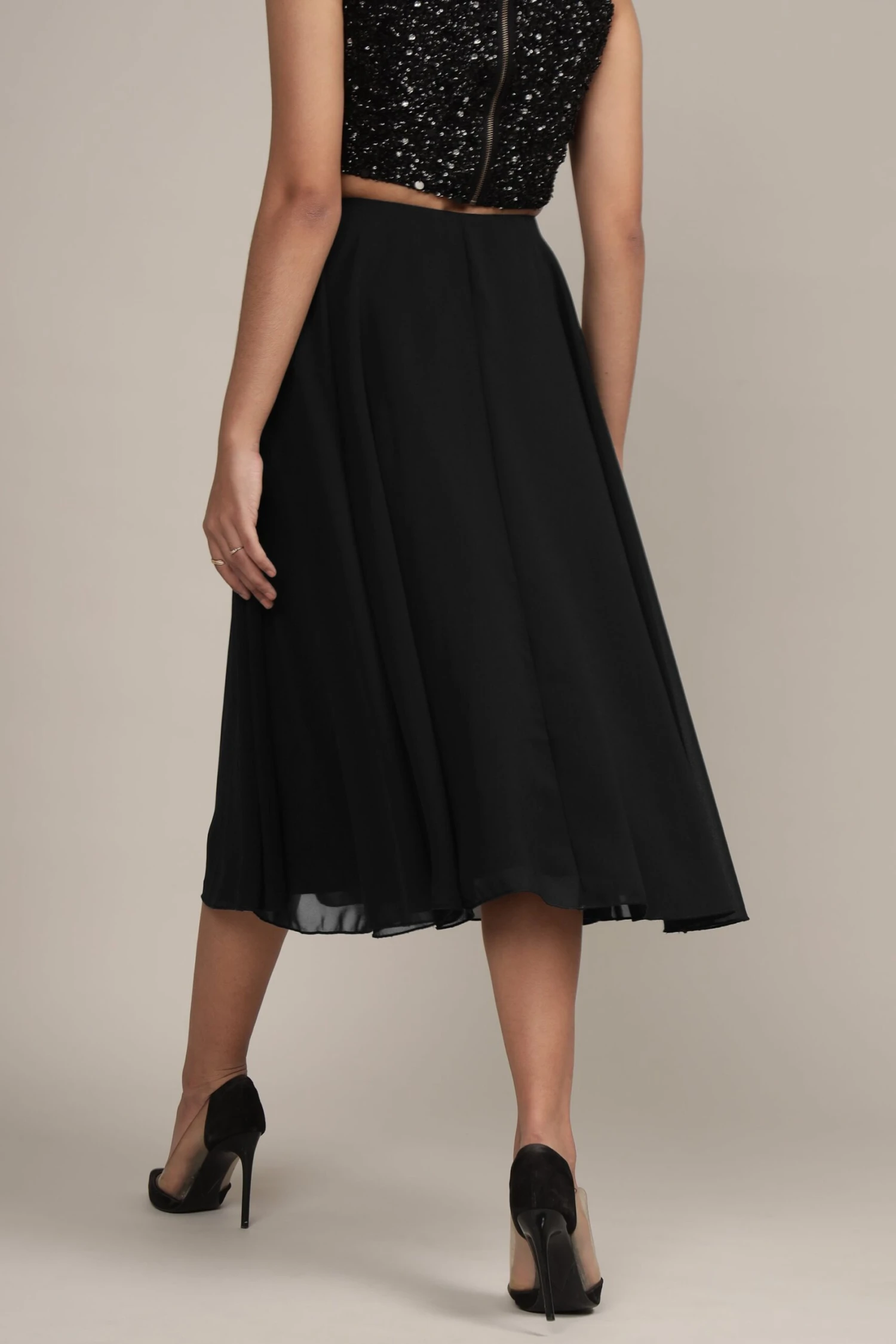 Skye Midi Skirt In Black 4 Skye Midi Skirt In Black - Image 4