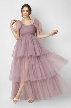 Sydney Ultra Violet Tulle Maxi Dress