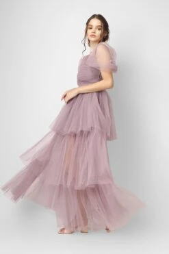 Sydney Ultra Violet Tulle Maxi Dress -Laceand Beads SydneyMaxiUltralViolet 4 1