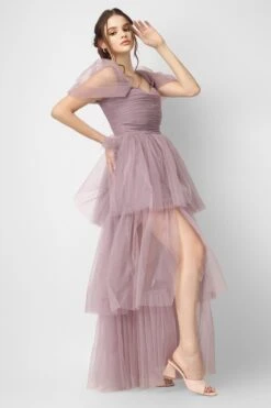 Sydney Ultra Violet Tulle Maxi Dress -Laceand Beads SydneyMaxiUltralViolet 7 1