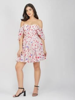 Sydney Rainbow Heart Mini Dress -Laceand Beads SydneyMiniHeartPrint 1 Copy