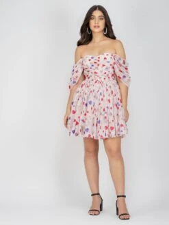 Sydney Rainbow Heart Mini Dress -Laceand Beads SydneyMiniHeartPrint 3 Copy