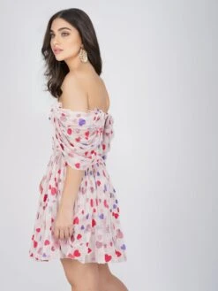 Sydney Rainbow Heart Mini Dress -Laceand Beads SydneyMiniHeartPrint 4 Copy