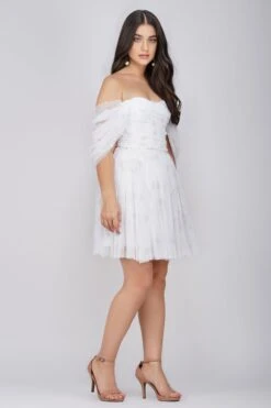 Sydney Ivory Polka Mini Dress -Laceand Beads SydneyMiniIvoryPOlka 3 Copy