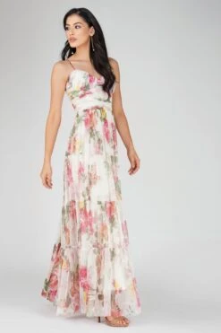 Thea Tulle Floral Maxi Dress 9 Thea Tulle Floral Maxi Dress -Laceand Beads THEA 1