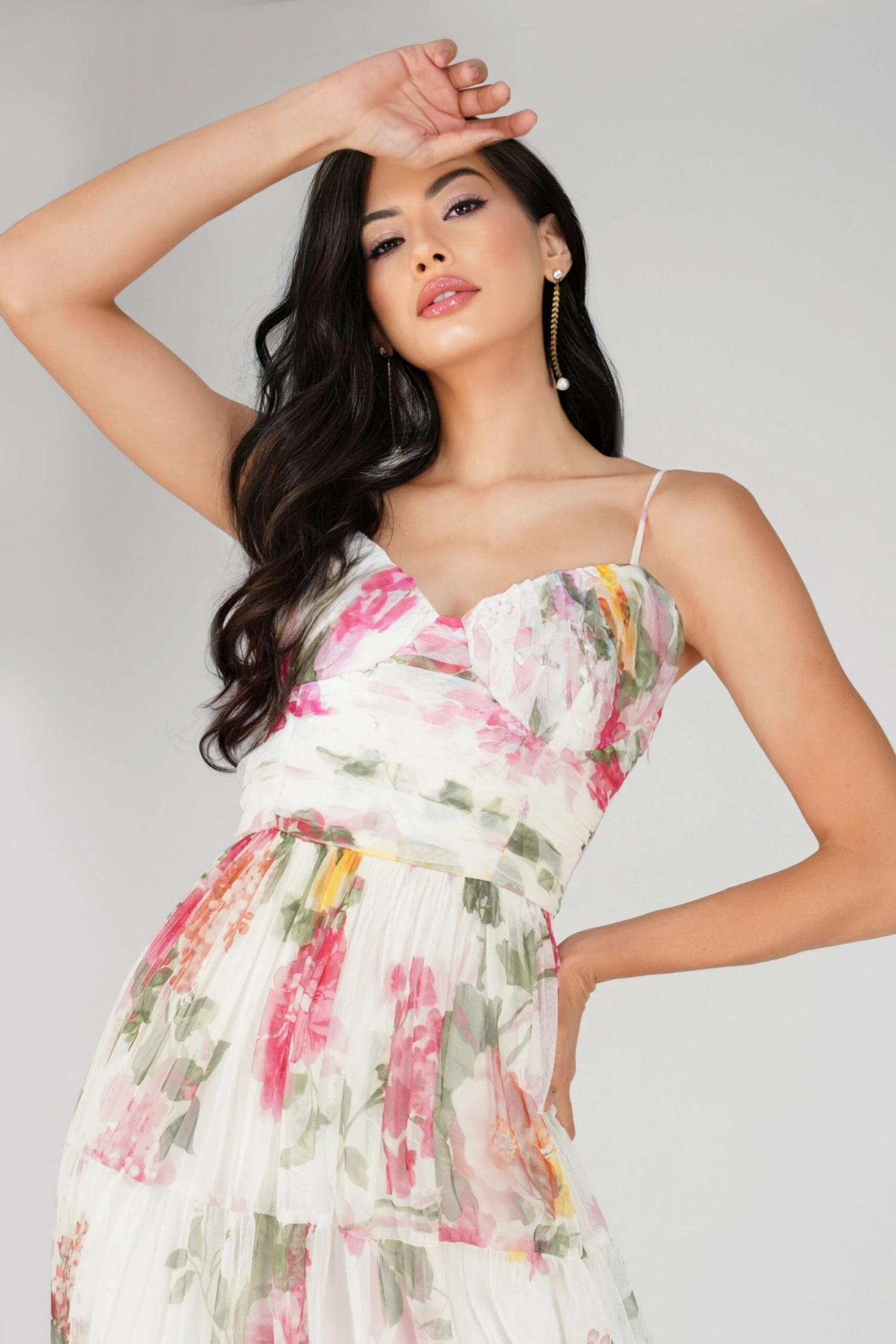 Thea Tulle Floral Maxi Dress 4 Thea Tulle Floral Maxi Dress - Image 4