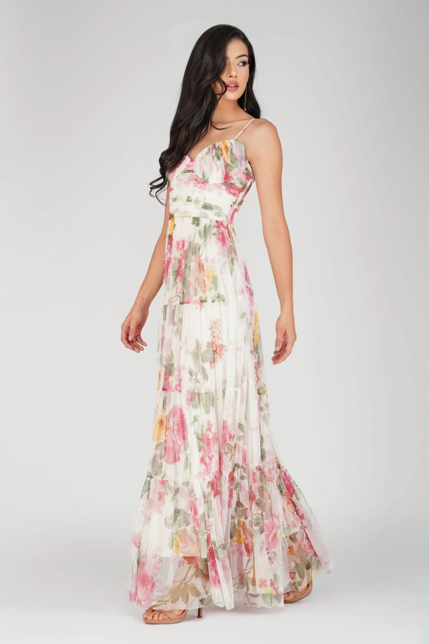 Thea Tulle Floral Maxi Dress 2 Thea Tulle Floral Maxi Dress - Image 2