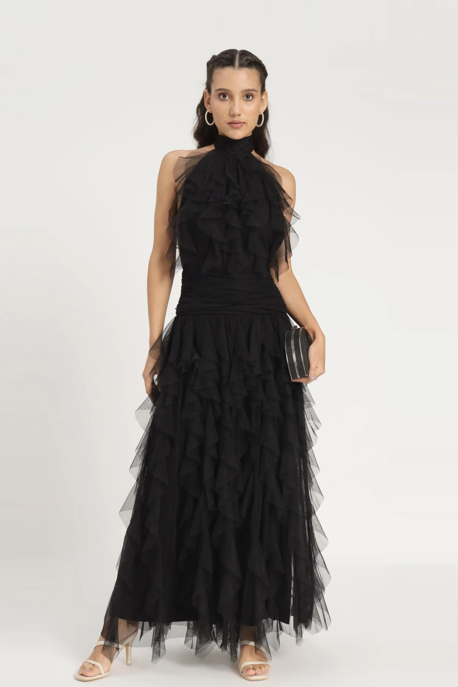 Tabitha Maxi Ruffle Dress In Black 9 Tabitha Maxi Ruffle Dress In Black - Image 9