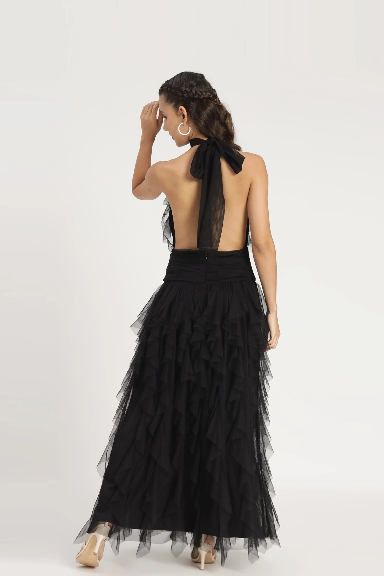 Tabitha Maxi Ruffle Dress In Black 8 Tabitha Maxi Ruffle Dress In Black - Image 8