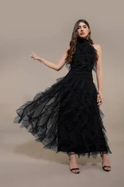 Tabitha Maxi Ruffle Dress In Black 18 Tabitha Maxi Ruffle Dress In Black -Laceand Beads Talullah Maxi in Black 2
