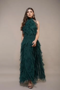 Tabitha Maxi Ruffle Dress In Forest Green 8 Tabitha Maxi Ruffle Dress In Forest Green -Laceand Beads Talullah Maxi in Emerald Green 3