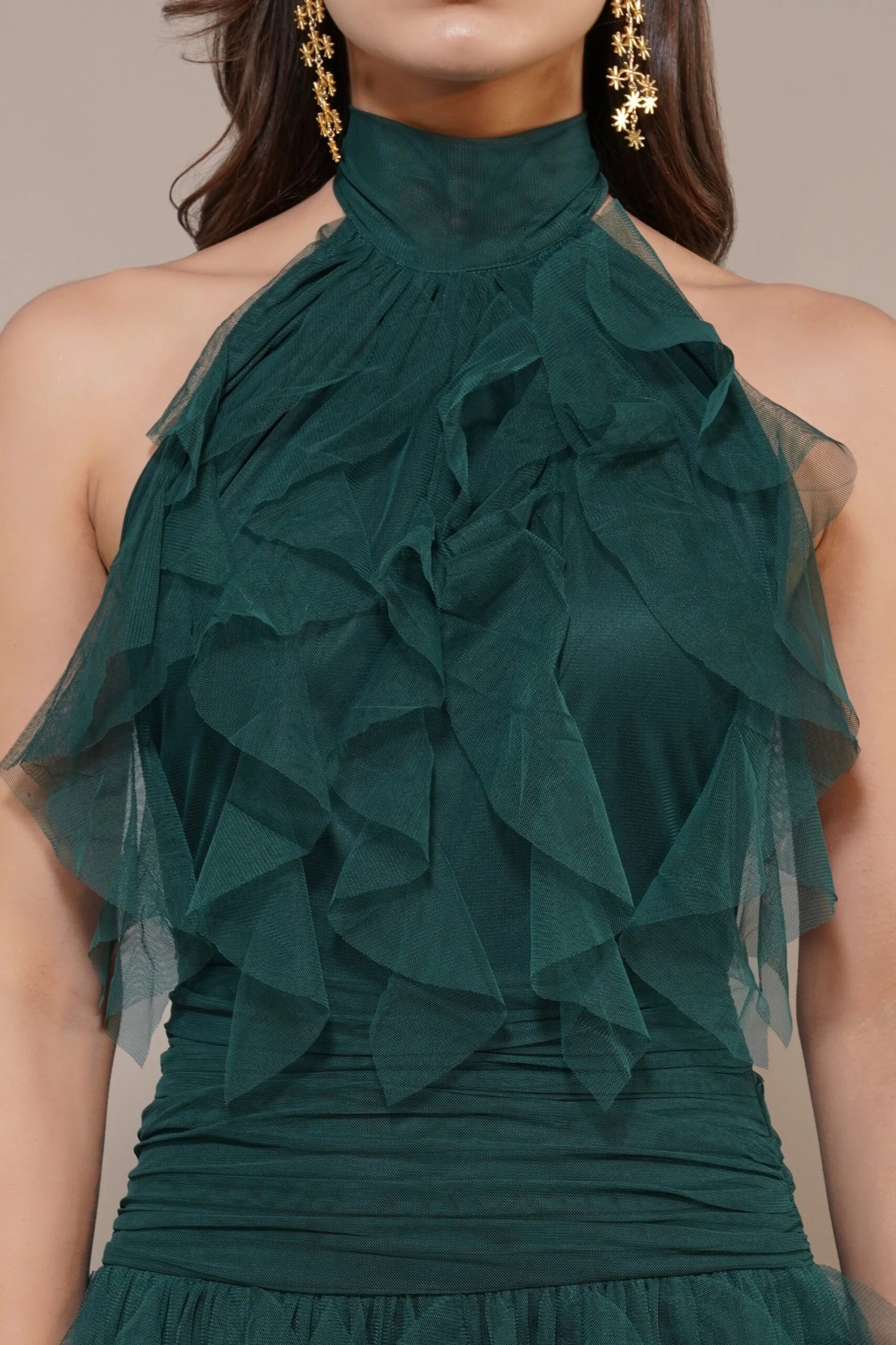 Tabitha Maxi Ruffle Dress In Forest Green 6 Tabitha Maxi Ruffle Dress In Forest Green - Image 6