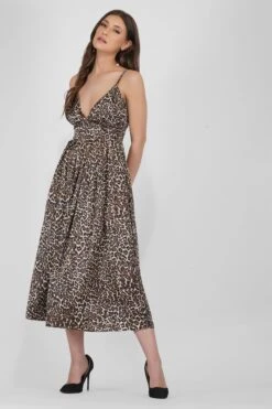 Tanya Strappy Satin Midi Dress -Laceand Beads TanyaDress 3