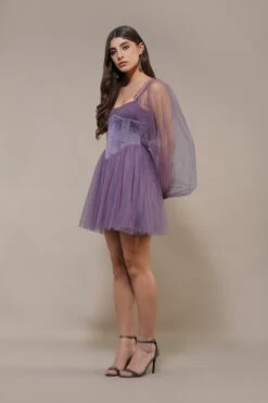 Tara Mini Dress In Lilac 18 Tara Mini Dress In Lilac -Laceand Beads Tara Mini Dress in Lilac 5