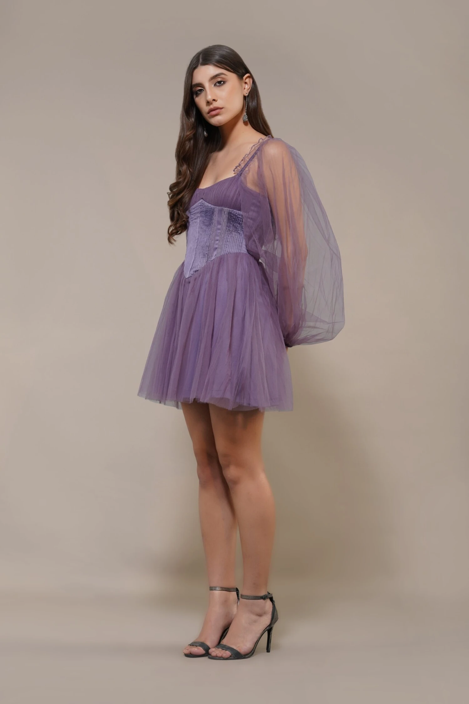 Tara Mini Dress In Lilac 5 Tara Mini Dress In Lilac - Image 5