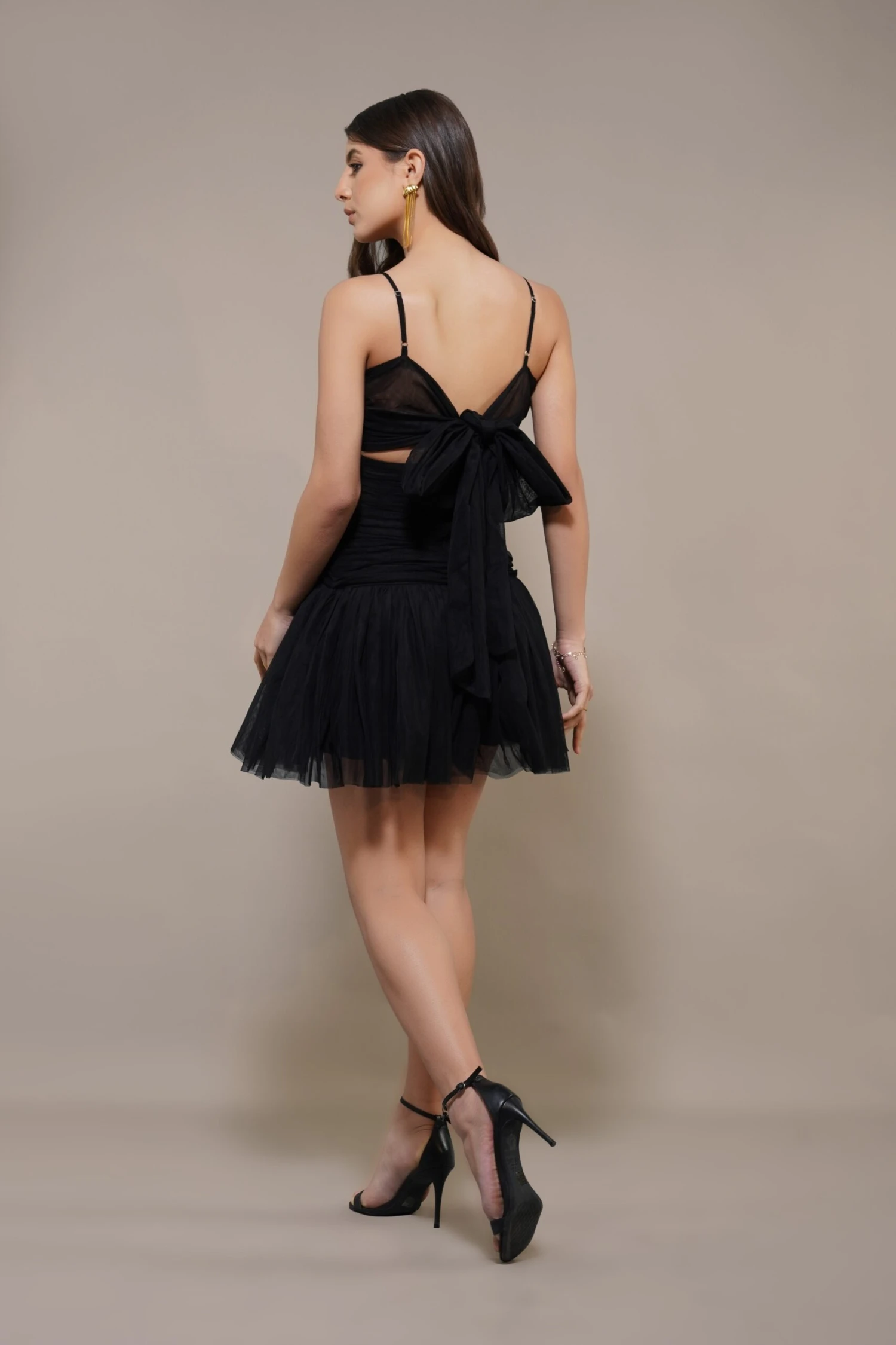Theodora Mini Dress In Black 2 Theodora Mini Dress In Black - Image 2