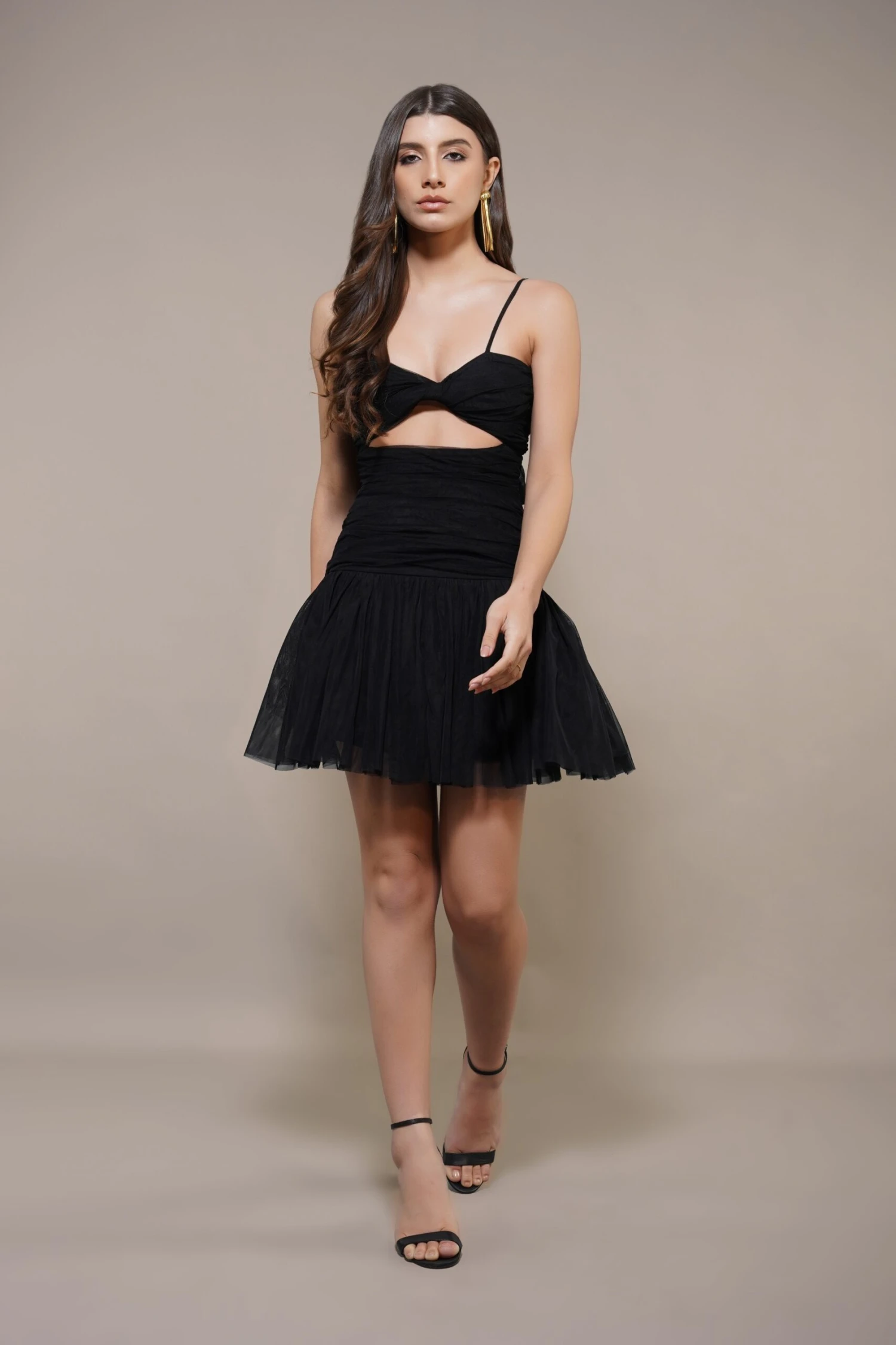 Theodora Mini Dress In Black 4 Theodora Mini Dress In Black - Image 4