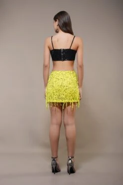 Urbane Mini Skirt In Yellow 11 Urbane Mini Skirt In Yellow -Laceand Beads UrbaneMiniSkirtinGreen 3