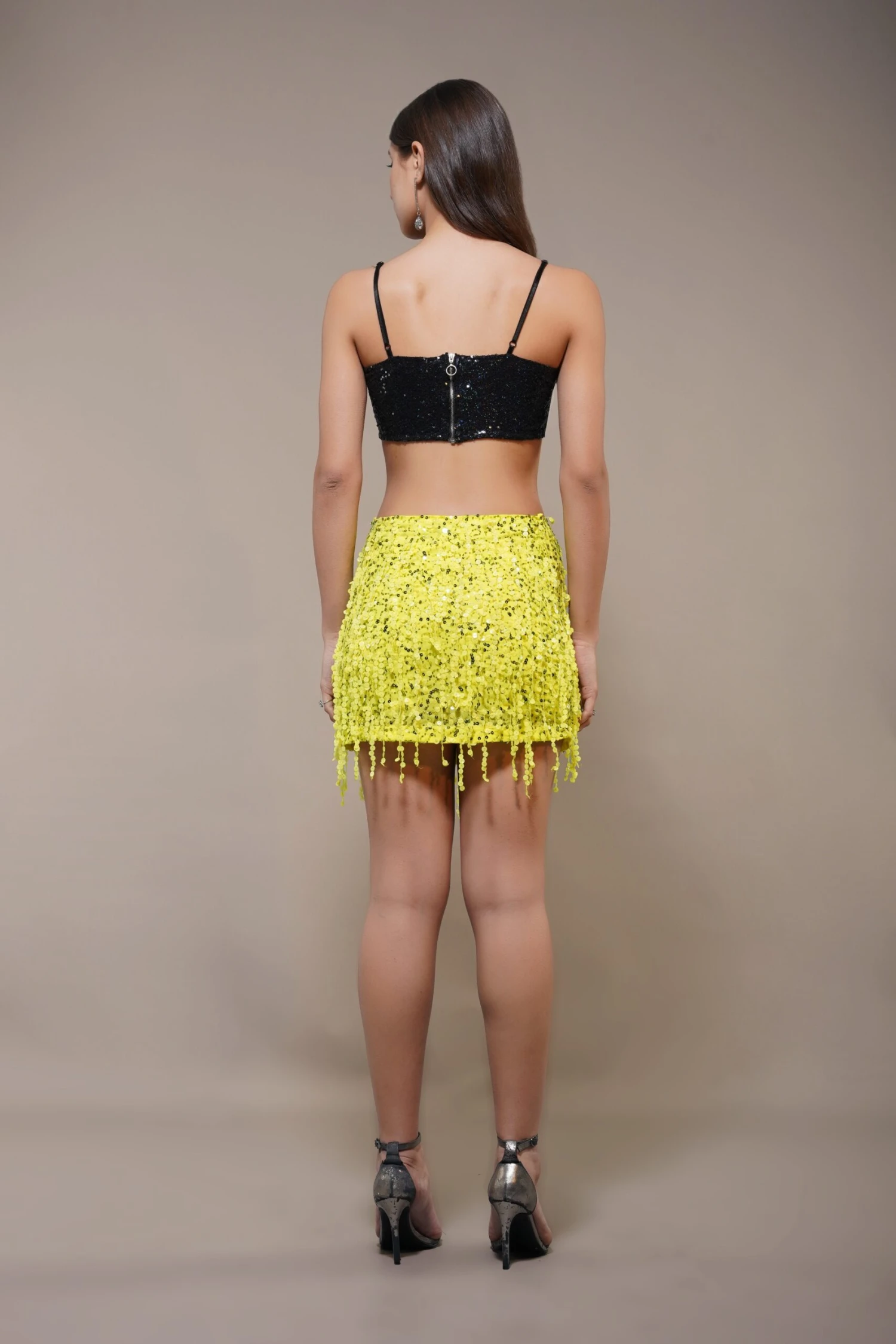 Urbane Mini Skirt In Yellow 6 Urbane Mini Skirt In Yellow - Image 6