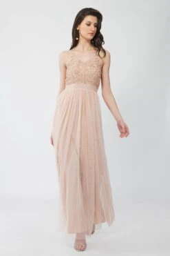 Ursa Blush Pink Embellished Maxi Dress 8 Ursa Blush Pink Embellished Maxi Dress -Laceand Beads Ursa 2