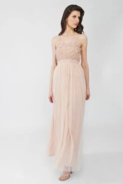 Ursa Blush Pink Embellished Maxi Dress 9 Ursa Blush Pink Embellished Maxi Dress -Laceand Beads Ursa 4
