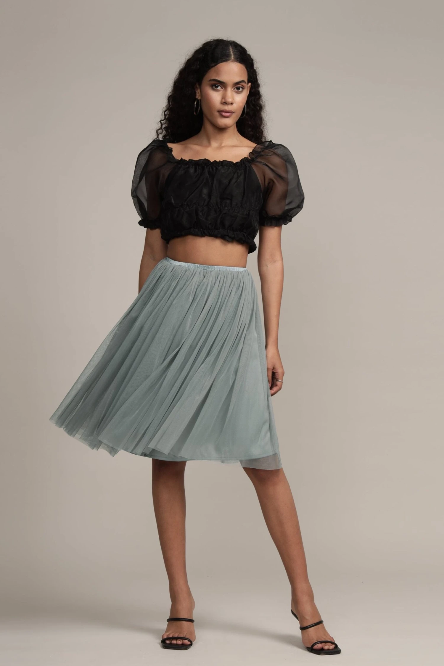 Valentina Skirt In Teal Grey 1 Valentina Skirt In Teal Grey