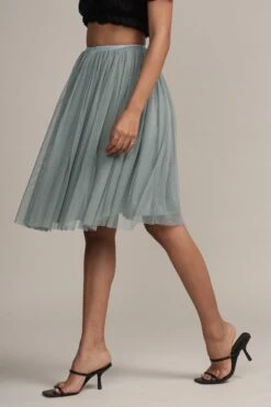 Valentina Skirt In Teal Grey 11 Valentina Skirt In Teal Grey -Laceand Beads Valentina Midi in Teal Grey 6 b616adb4 eeef 4f17 86a7 52f53cb28f9d