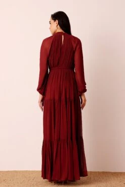 Violetta Maxi Dress In Burgundy -Laceand Beads Violetta Maxi in Burgundy 2