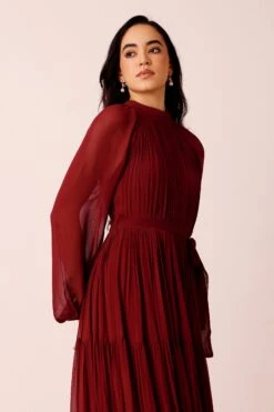 Violetta Maxi Dress In Burgundy -Laceand Beads Violetta Maxi in Burgundy 6