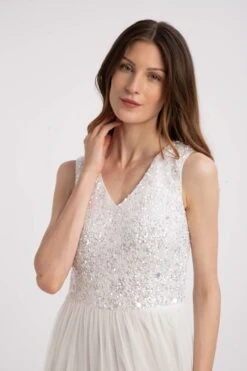 Picasso V Embellished Wedding Dress 10 Picasso V Embellished Wedding Dress -Laceand Beads embellishedbridalmaxidress 2