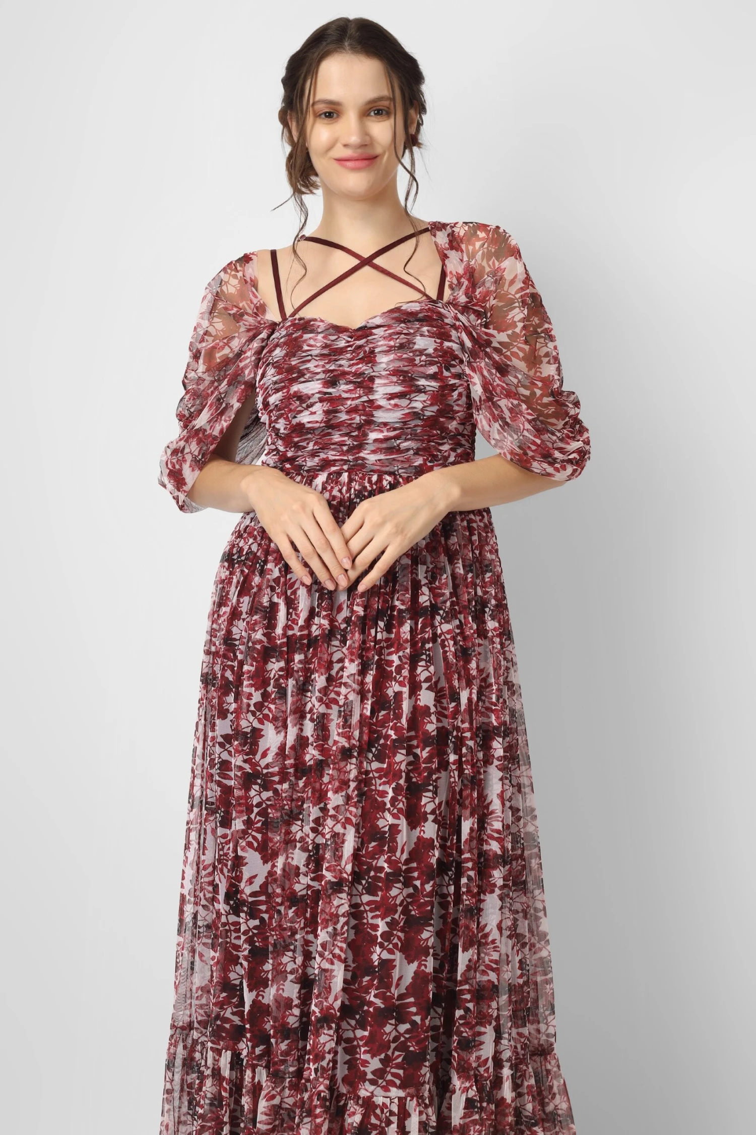 Alicia Maxi In Burgundy Print 7 Alicia Maxi In Burgundy Print - Image 7