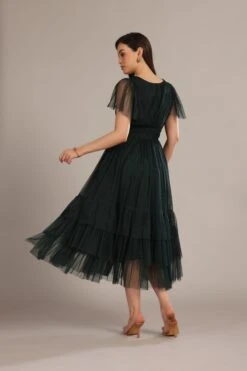 Madison Forest Green Midi Bridesmaid Dress 8 Madison Forest Green Midi Bridesmaid Dress -Laceand Beads nitya11281