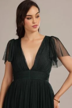 Madison Forest Green Midi Bridesmaid Dress 11 Madison Forest Green Midi Bridesmaid Dress -Laceand Beads nitya11305