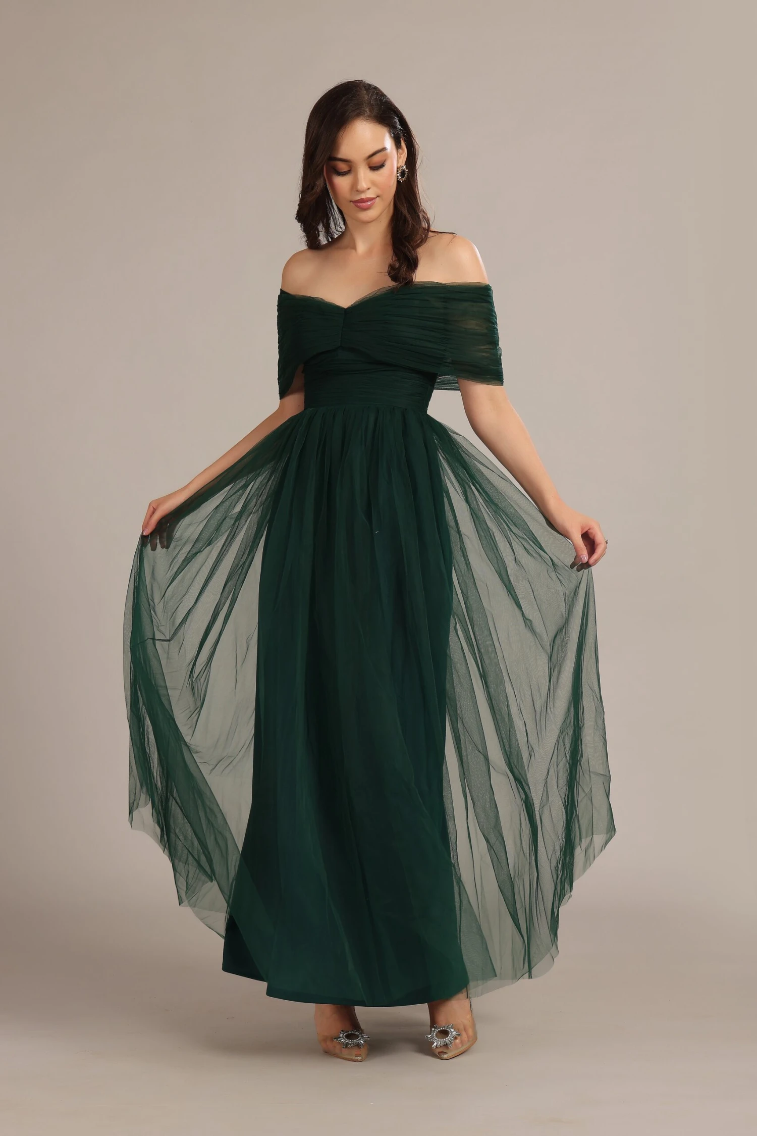 Gillian Maxi Dress In Emerald Green 2 Gillian Maxi Dress In Emerald Green - Image 2