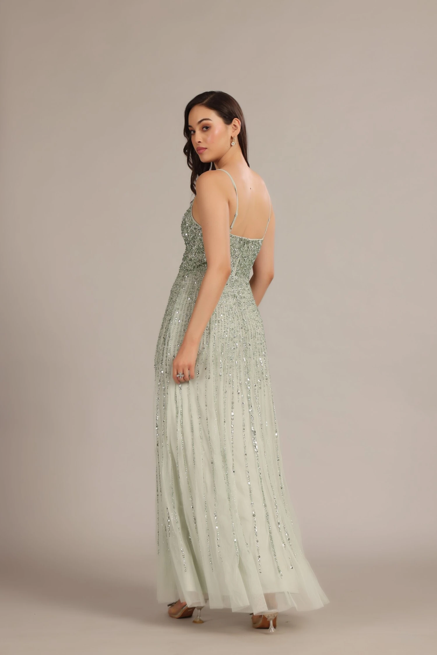 Legacy Embellished Maxi Dress In Sage Green 2 Legacy Embellished Maxi Dress In Sage Green - Image 2