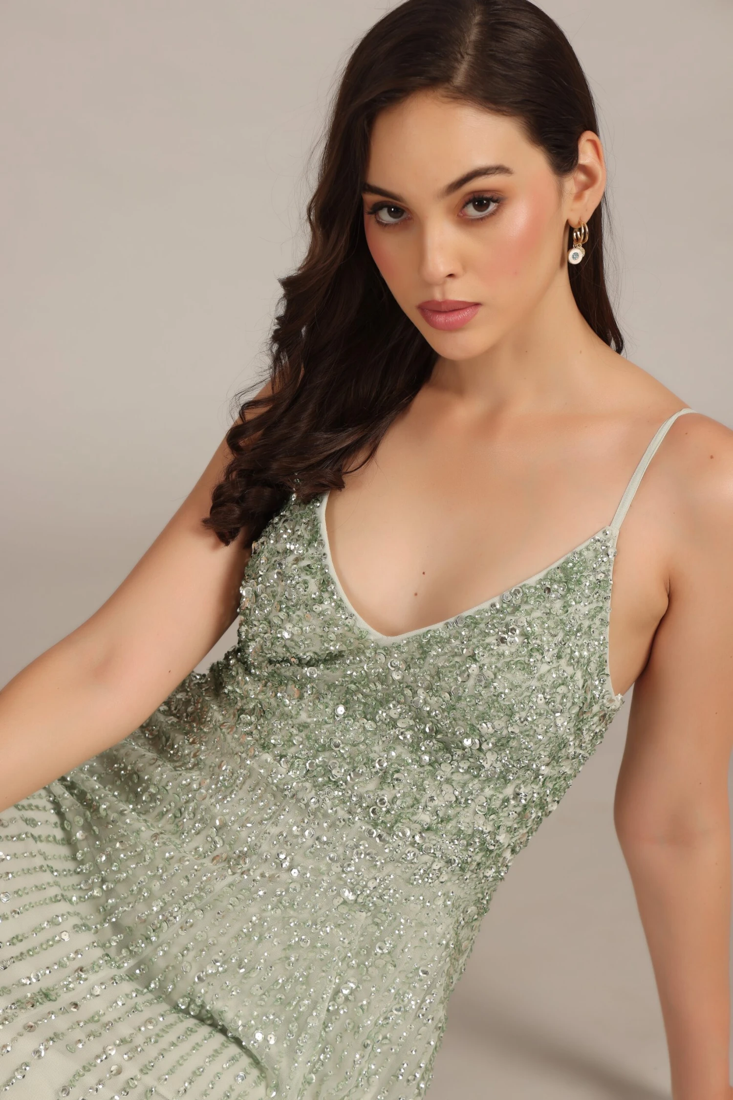 Legacy Embellished Maxi Dress In Sage Green 4 Legacy Embellished Maxi Dress In Sage Green - Image 4