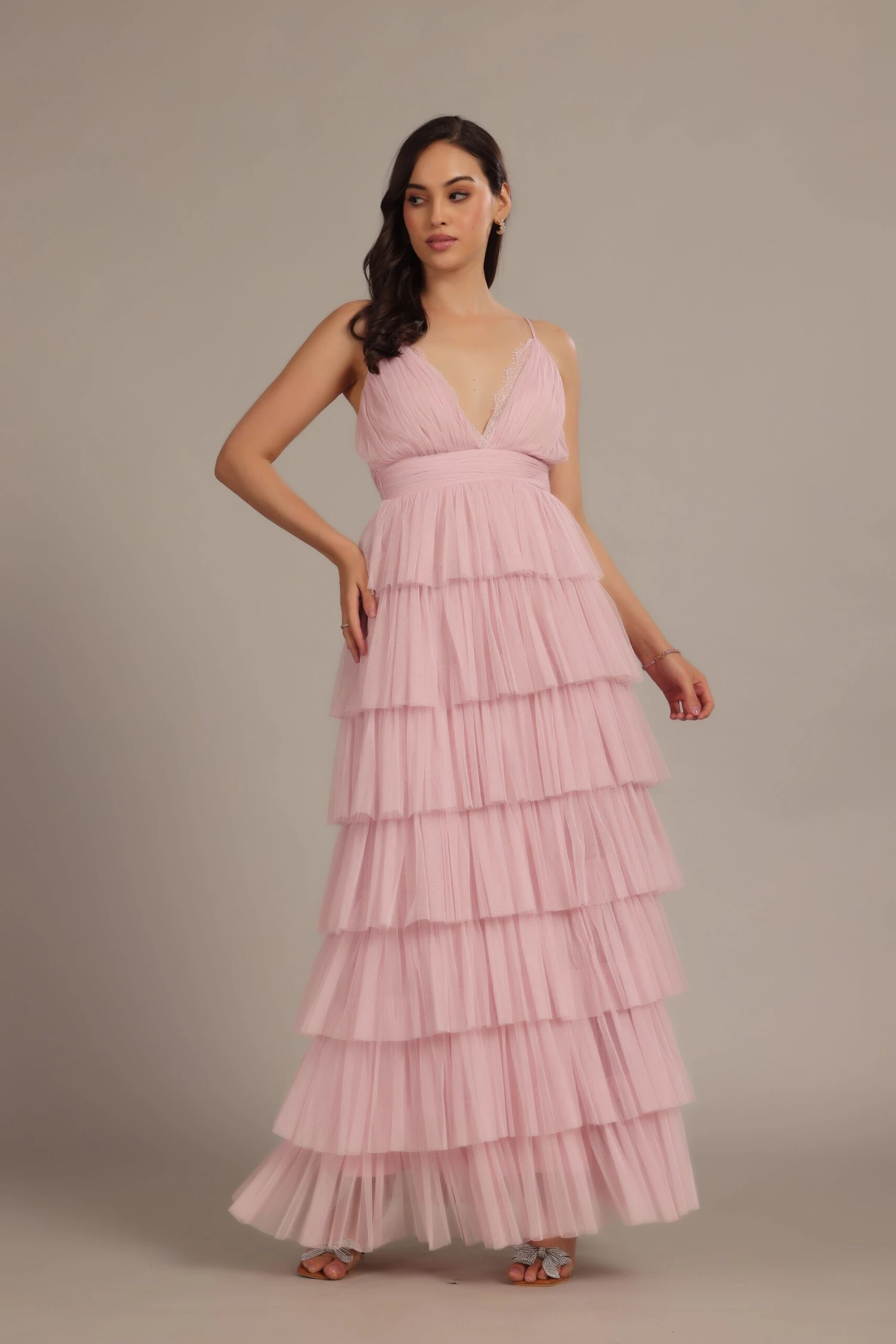 Oakley Maxi Dress In Powder Pink 3 Oakley Maxi Dress In Powder Pink - Image 3