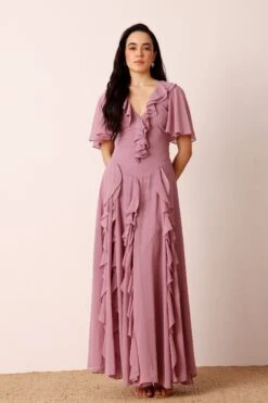 Hertia Maxi Dress In Dusty Lilac 11 Hertia Maxi Dress In Dusty Lilac -Laceand Beads nitya32499