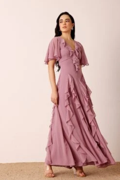 Hertia Maxi Dress In Dusty Lilac 14 Hertia Maxi Dress In Dusty Lilac -Laceand Beads nitya32516