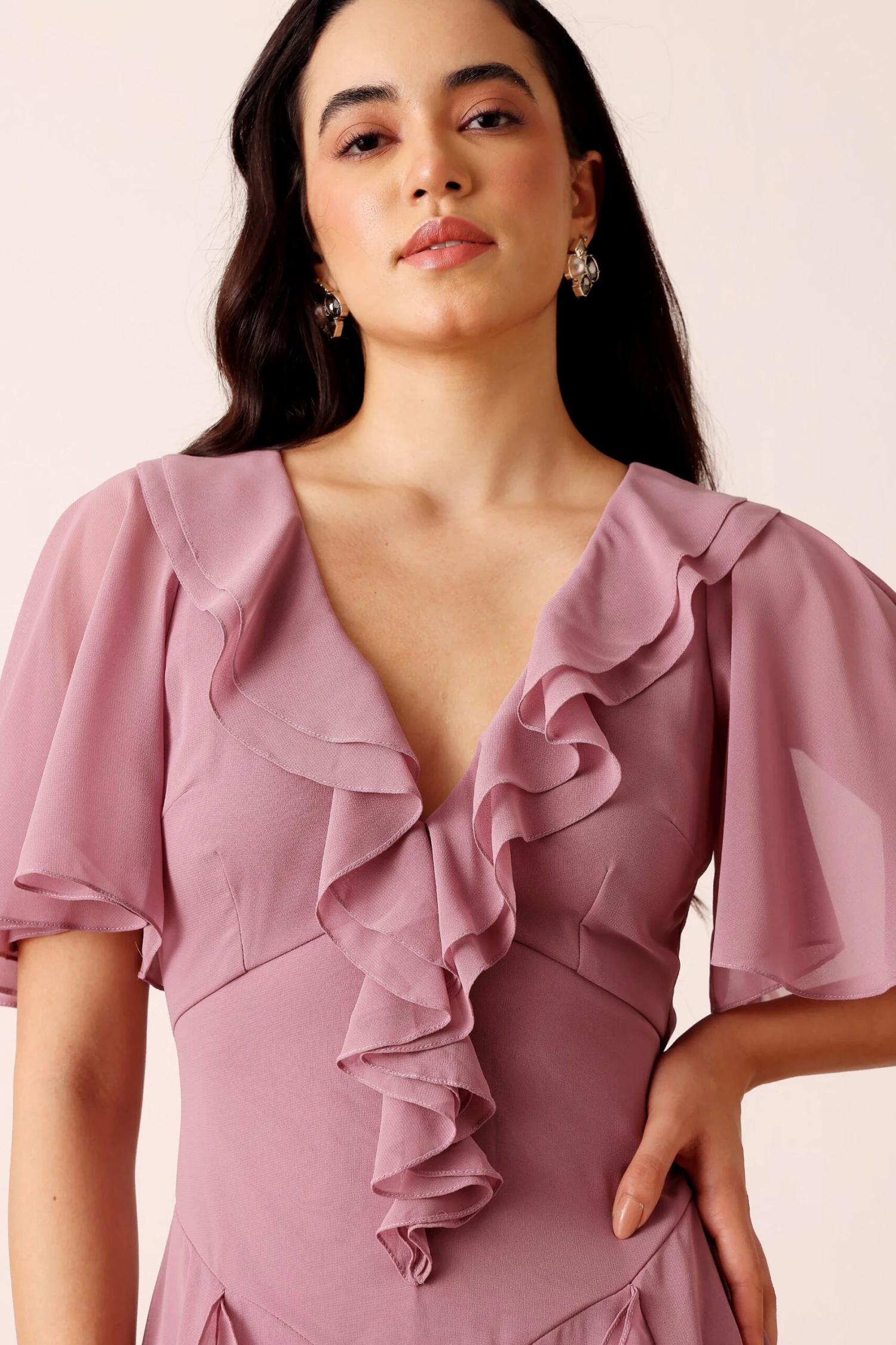 Hertia Maxi Dress In Dusty Lilac 8 Hertia Maxi Dress In Dusty Lilac - Image 8