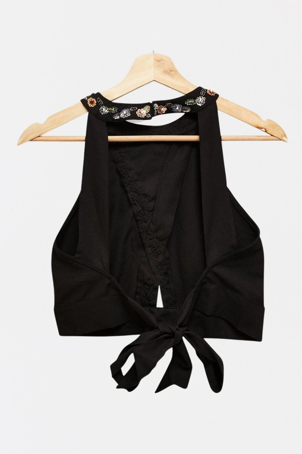 Roamine Wrap Top In Black 2 Roamine Wrap Top In Black - Image 2