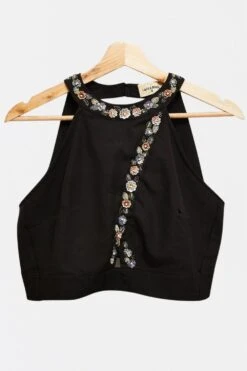 Roamine Wrap Top In Black